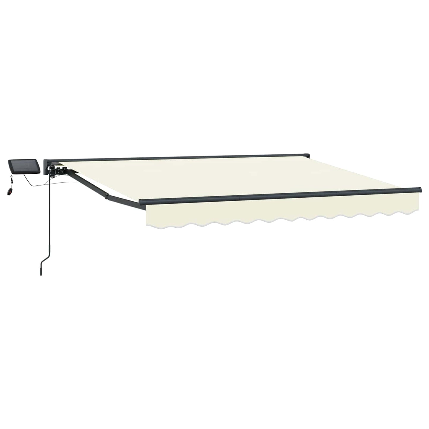 vidaXL Manual Awning Frame with LEDs Cream and Anthracite 3 x 2 m