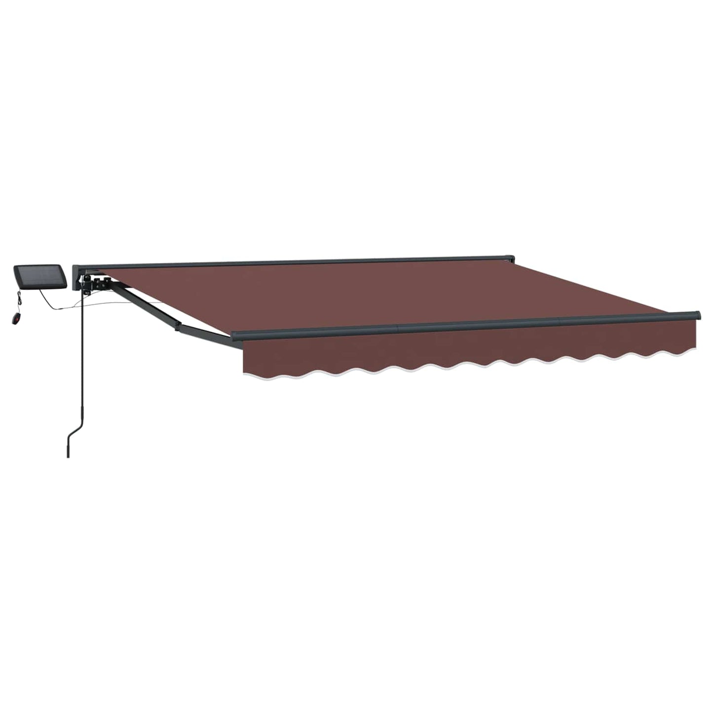 vidaXL Manual Awning Frame with LEDs Brown and Anthracite 3 x 2 m