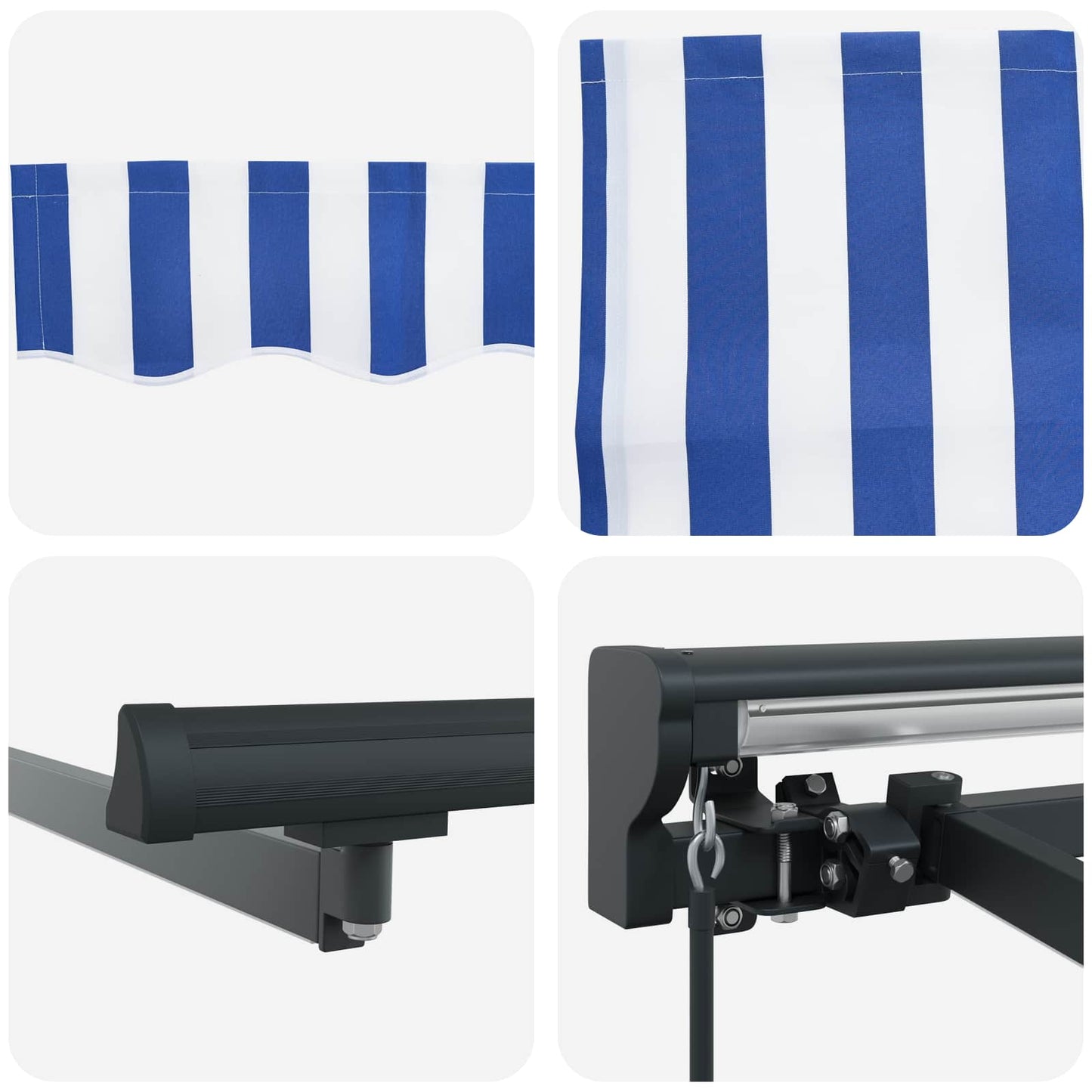 vidaXL Manual Awning Frame with LEDs 3.5 x 2 m