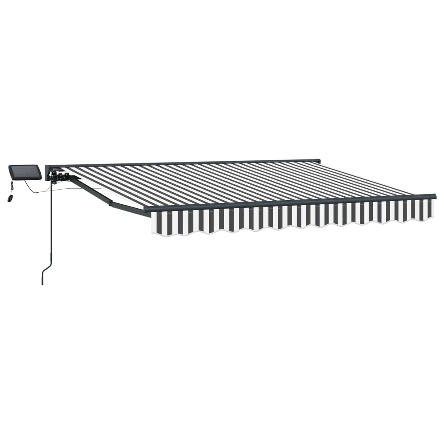 vidaXL Manual Awning Frame with LEDs Anthracite and White 3.5 x 2 m