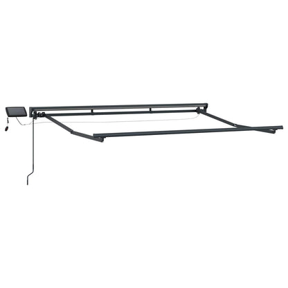 vidaXL Manual Awning Frame with LEDs Beige and Anthracite 3.5 x 2 m
