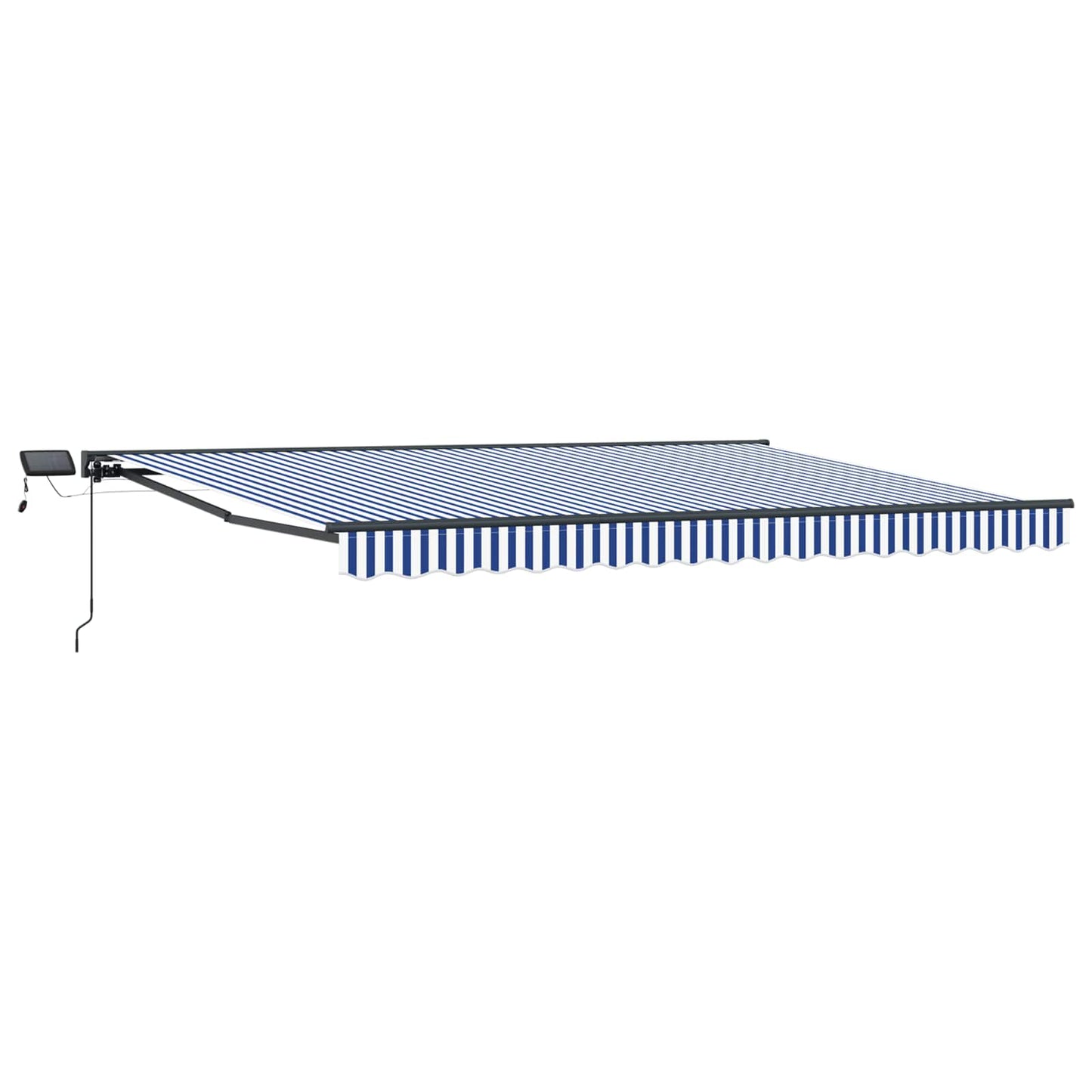 vidaXL Manual Awning Frame with LEDs 4 x 2 m Polyester with PU coating