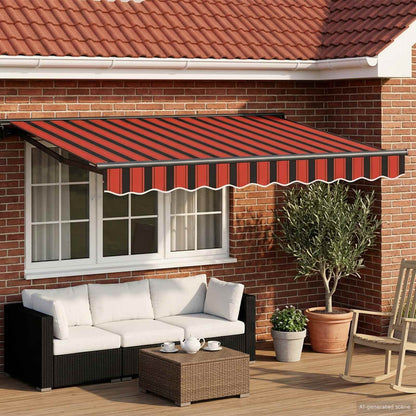 vidaXL Manual Awning Frame with LEDs 3 x 2.5 m