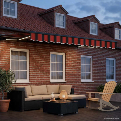 vidaXL Manual Awning Frame with LEDs 3 x 2.5 m