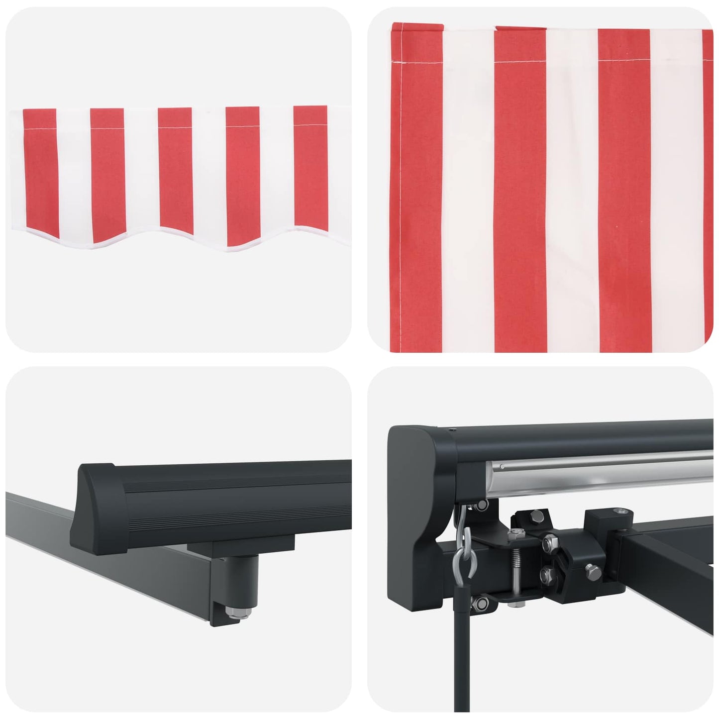 vidaXL Manual Awning Frame with LEDs 3 x 2.5 m
