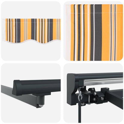 vidaXL Manual Awning Frame with LEDs 3 x 2.5 m