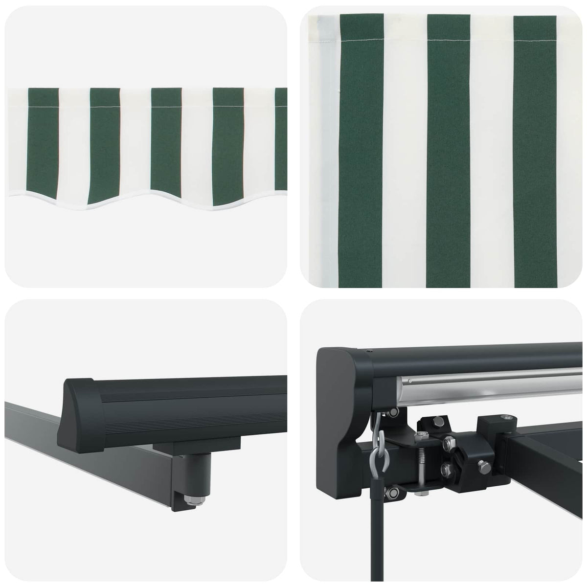 vidaXL Manual Awning Frame with LEDs 3 x 2.5 m