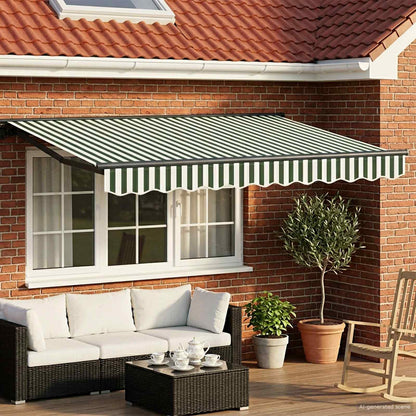vidaXL Manual Awning Frame with LEDs 3 x 2.5 m