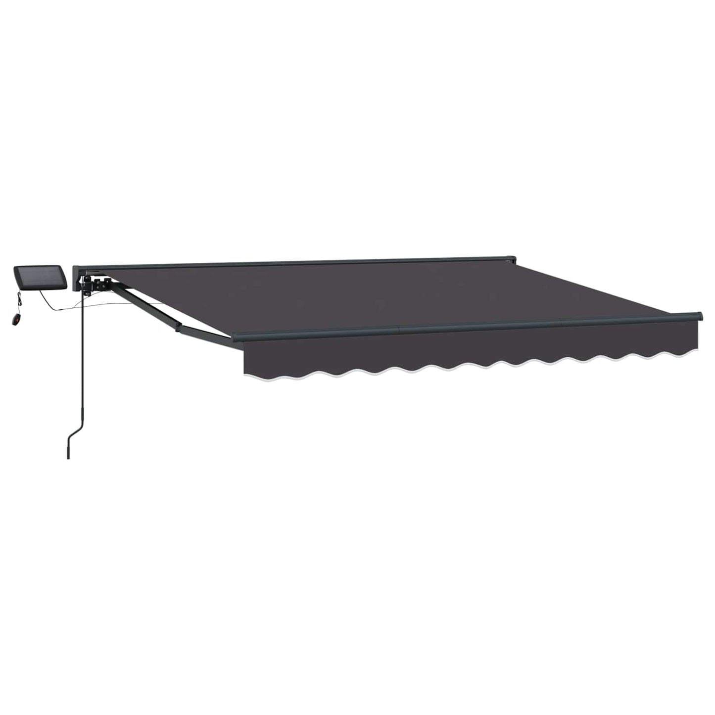 vidaXL Manual Awning Frame with LEDs Anthracite 3.5 x 2.5 m