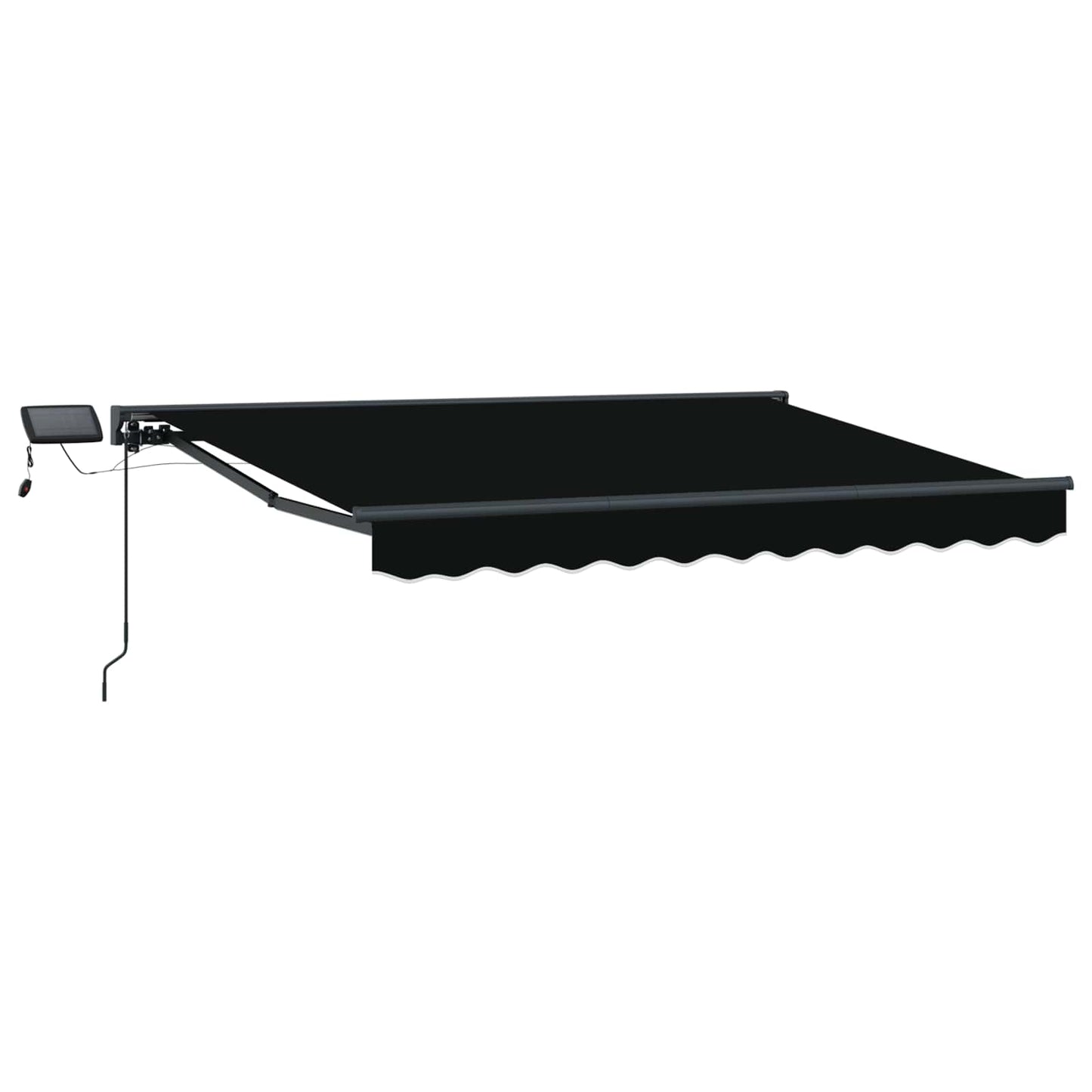 vidaXL Manual Awning Frame with LEDs Black and Anthracite 3.5 x 2.5 m