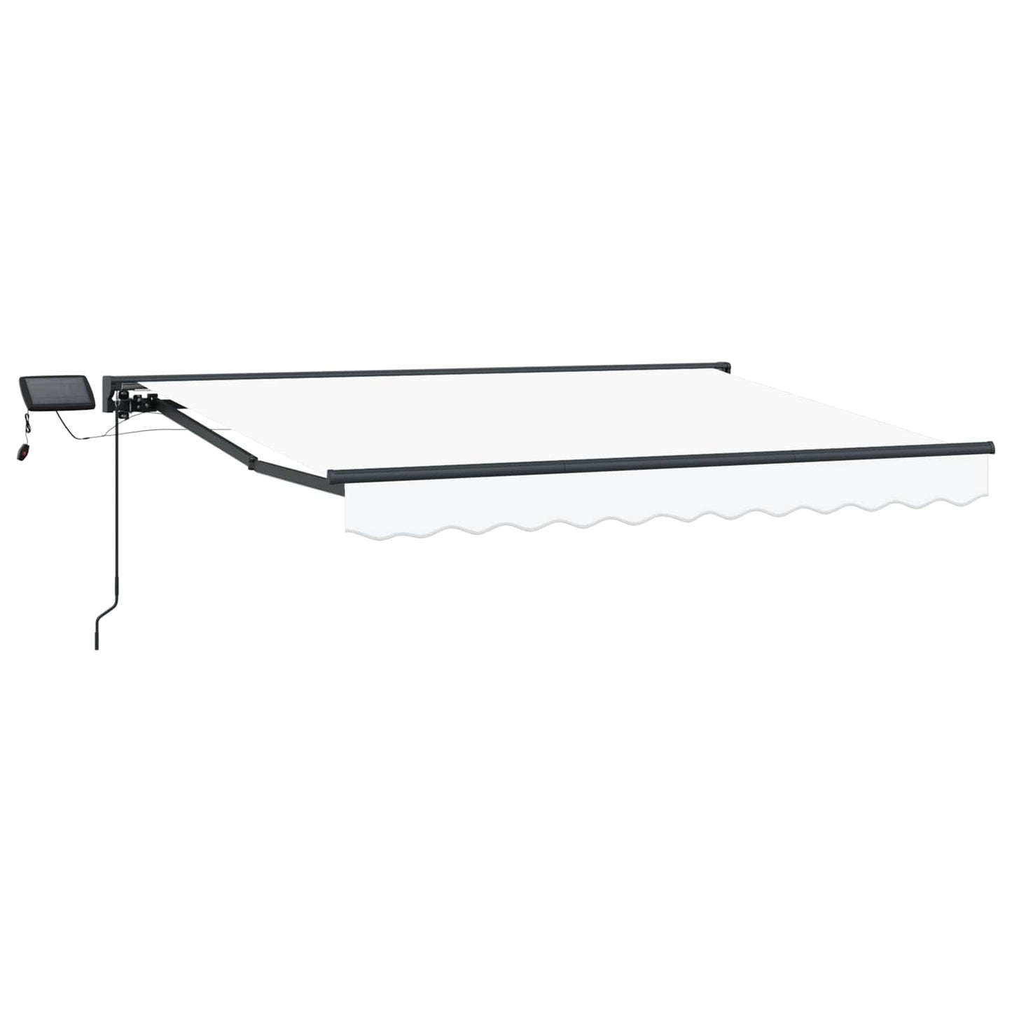 vidaXL Manual Awning Frame with LEDs White and Anthracite 3.5 x 2.5 m