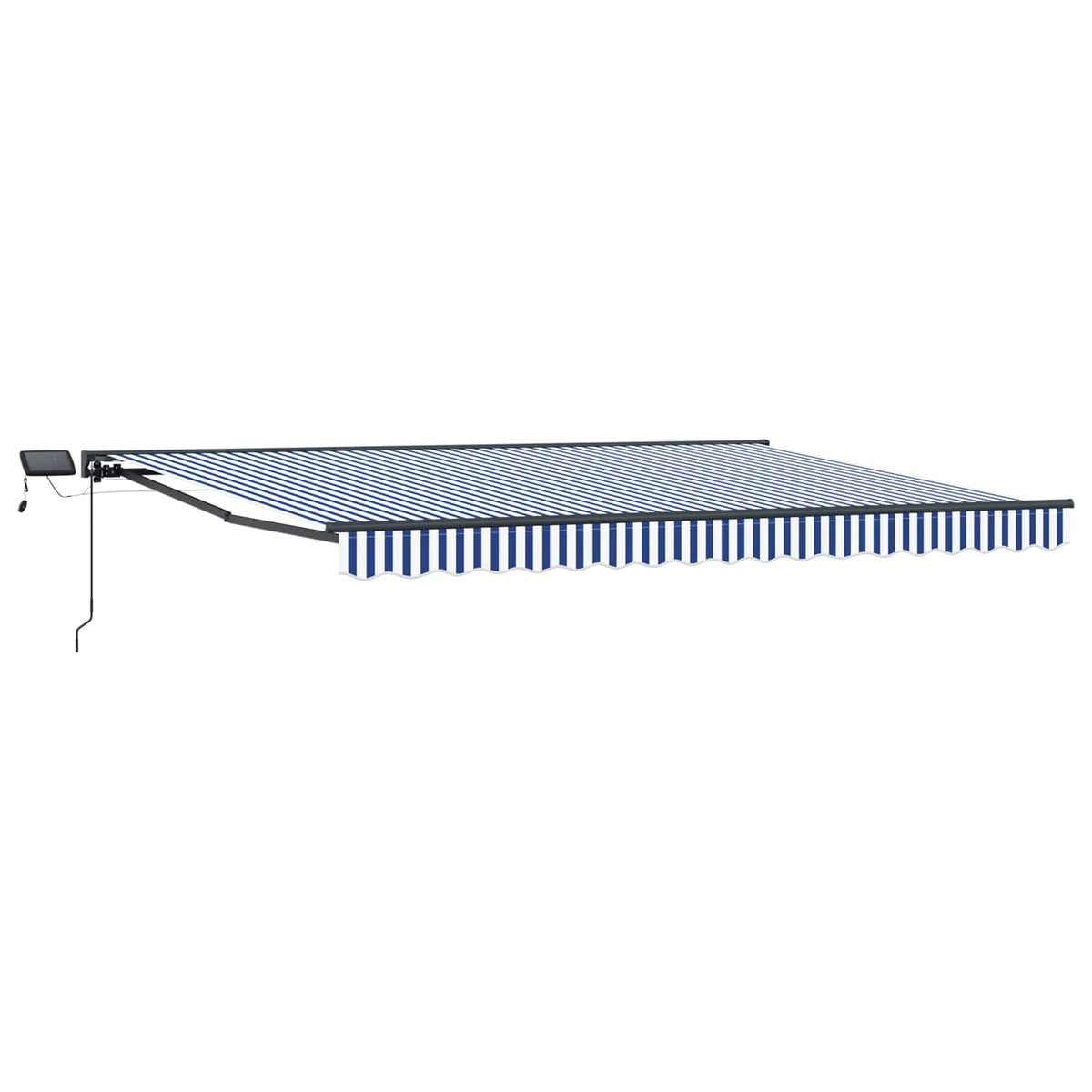 vidaXL Manual Awning Frame with LEDs 4 x 3 m Polyester with PU coating