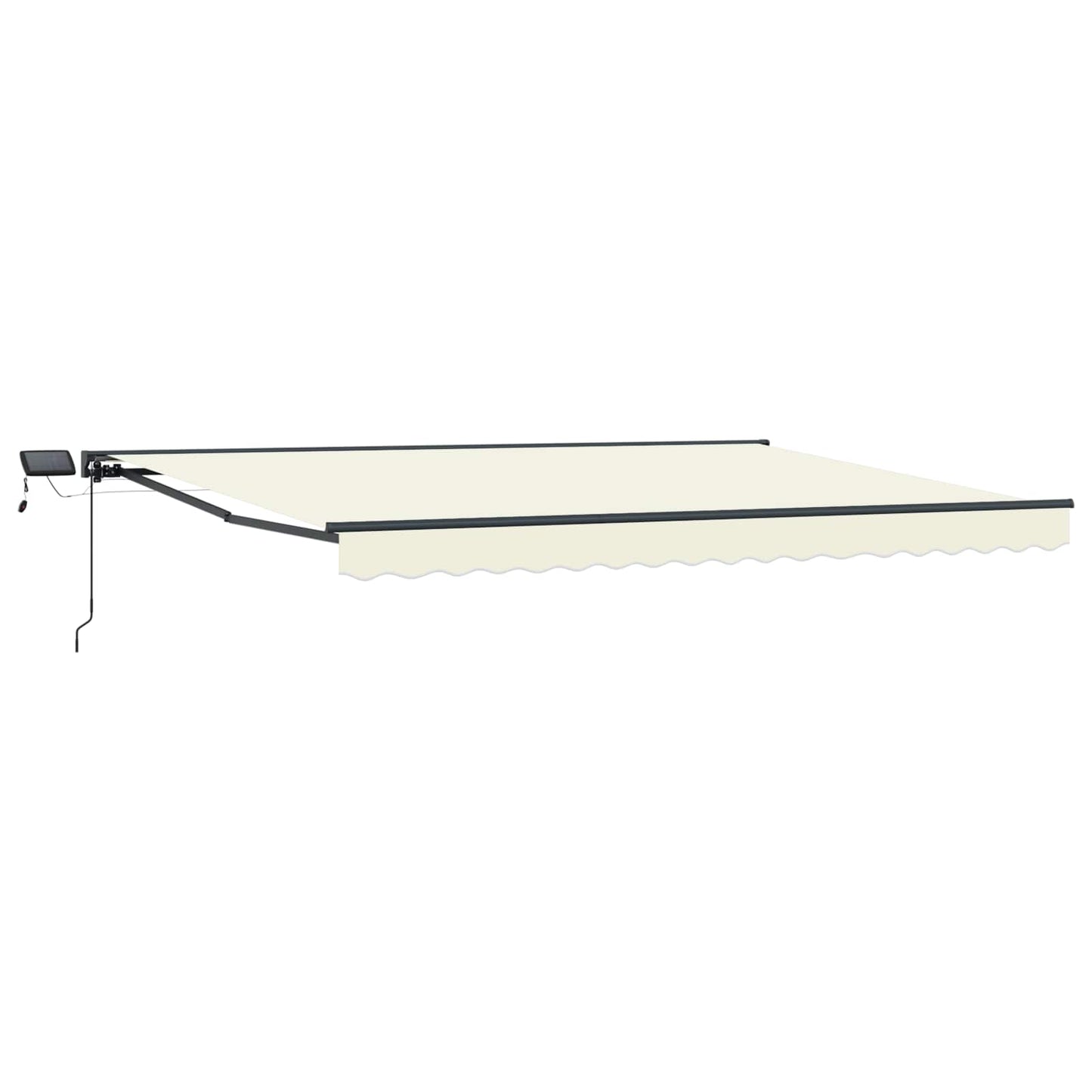 vidaXL Manual Awning Frame with LEDs Cream and Anthracite 4 x 3 m