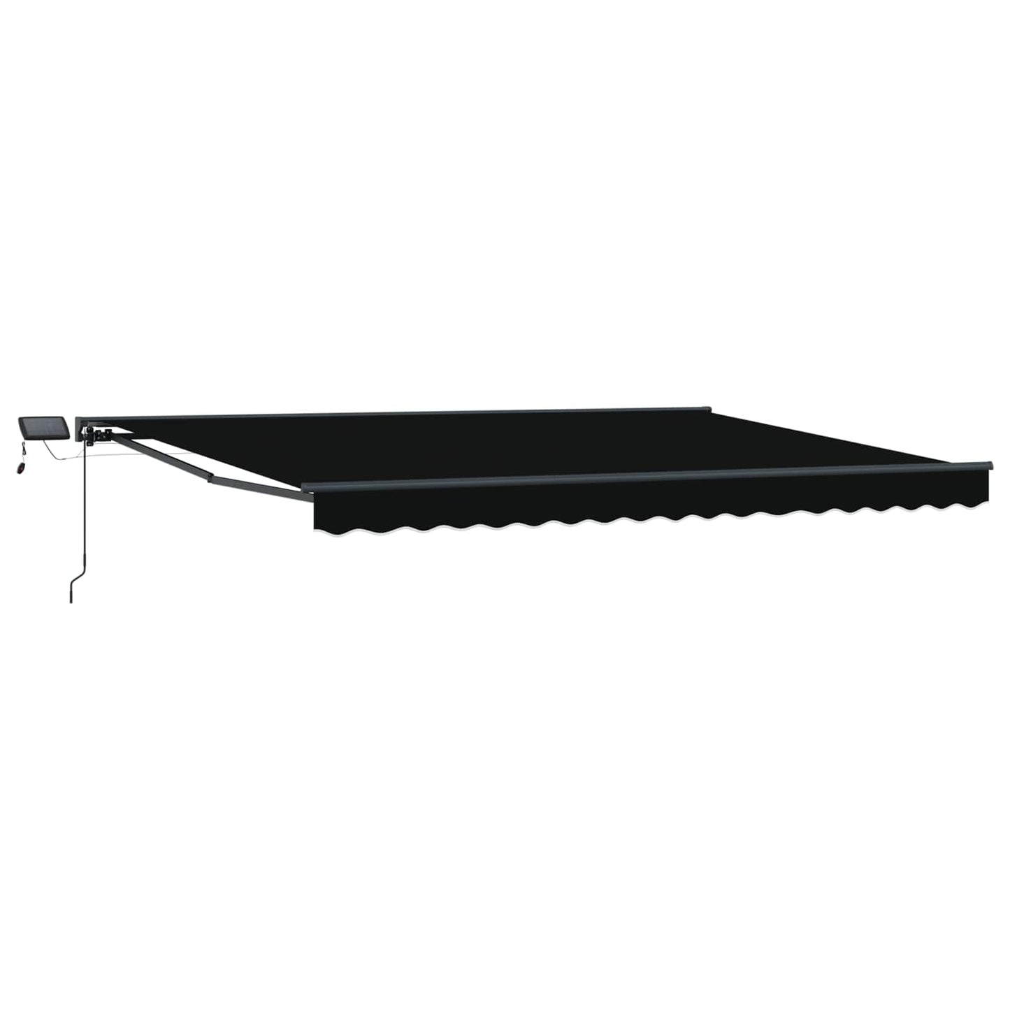 vidaXL Manual Awning Frame with LEDs Black and Anthracite 4 x 3 m