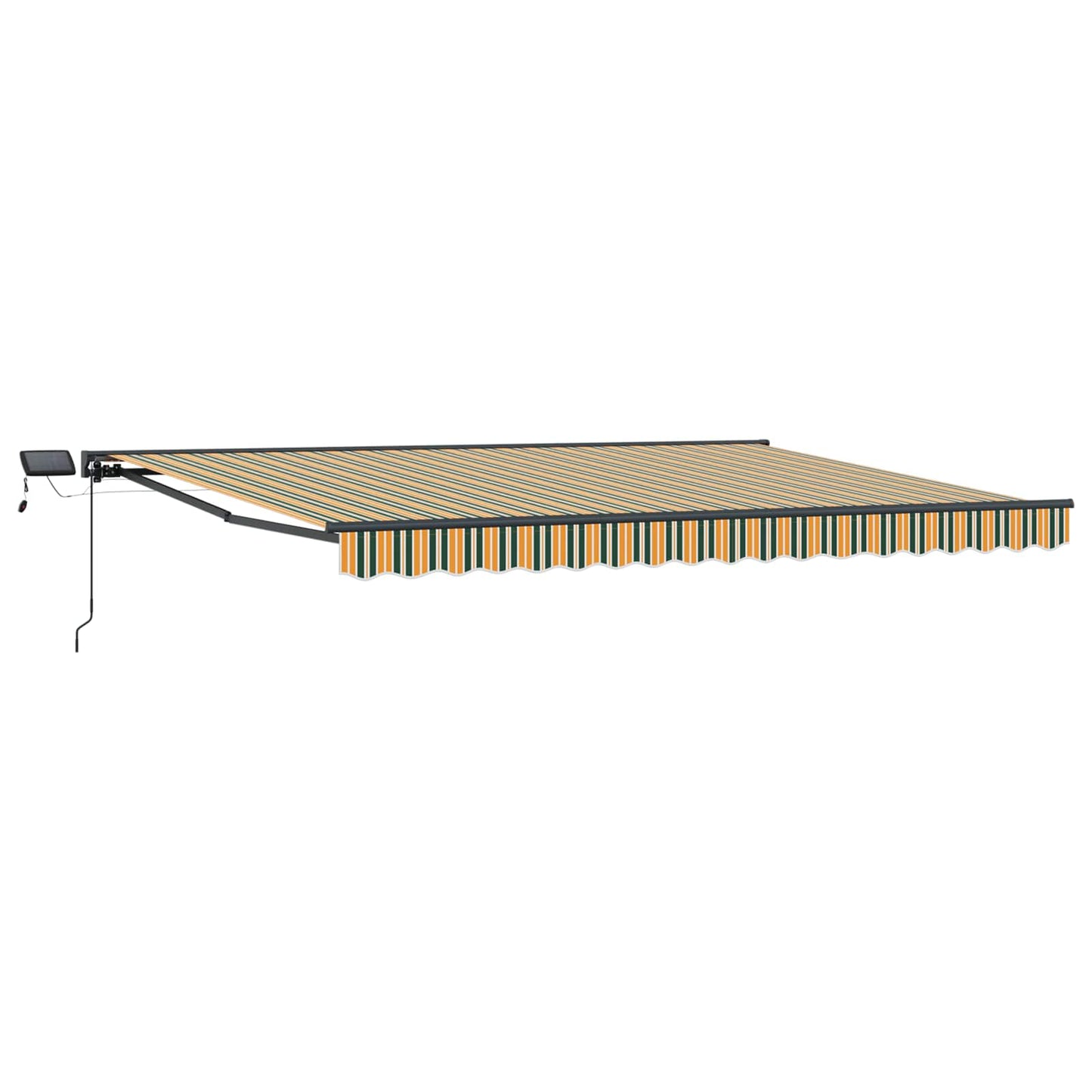 vidaXL Manual Awning Frame with LEDs 4 x 3 m Polyester with PU coating