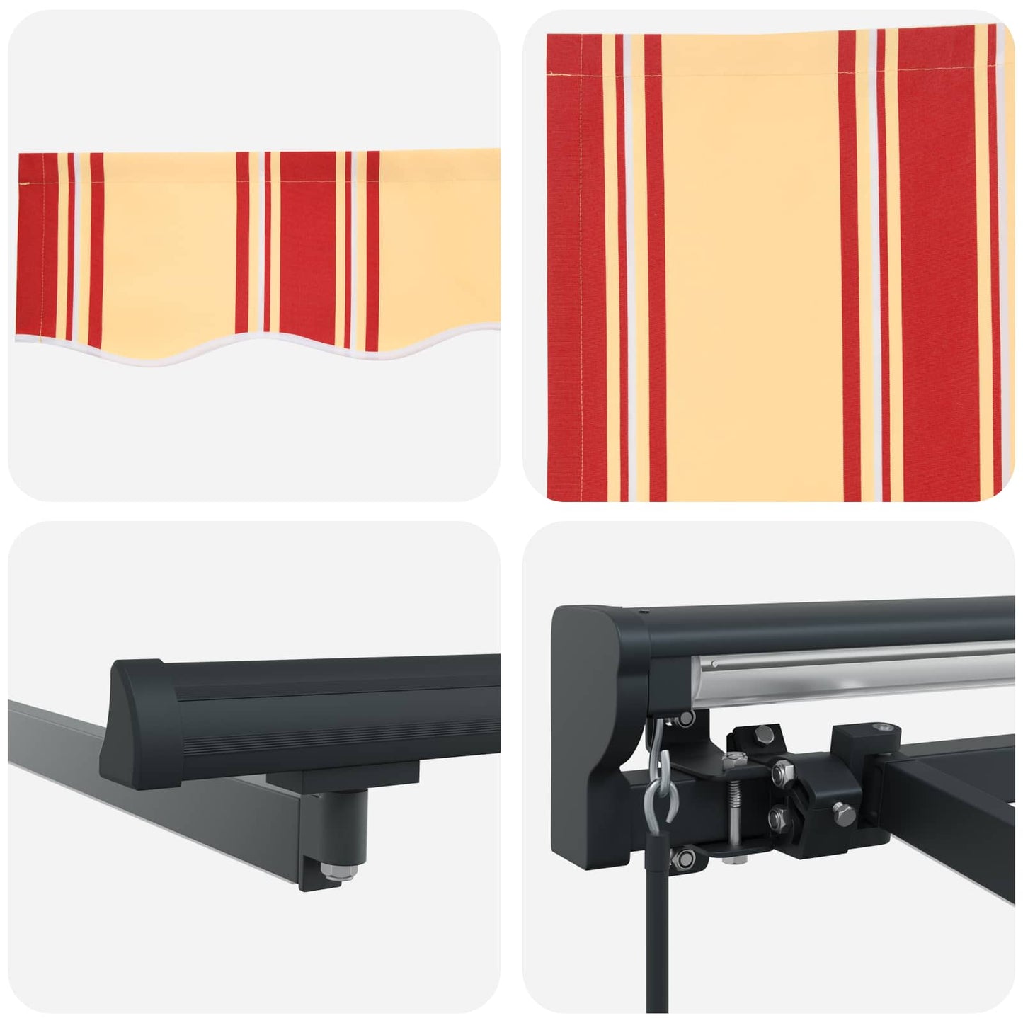 vidaXL Manual Awning Frame with LEDs 4 x 3.5 m