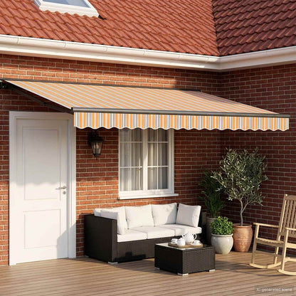 vidaXL Manual Awning Frame with LEDs 4 x 3.5 m