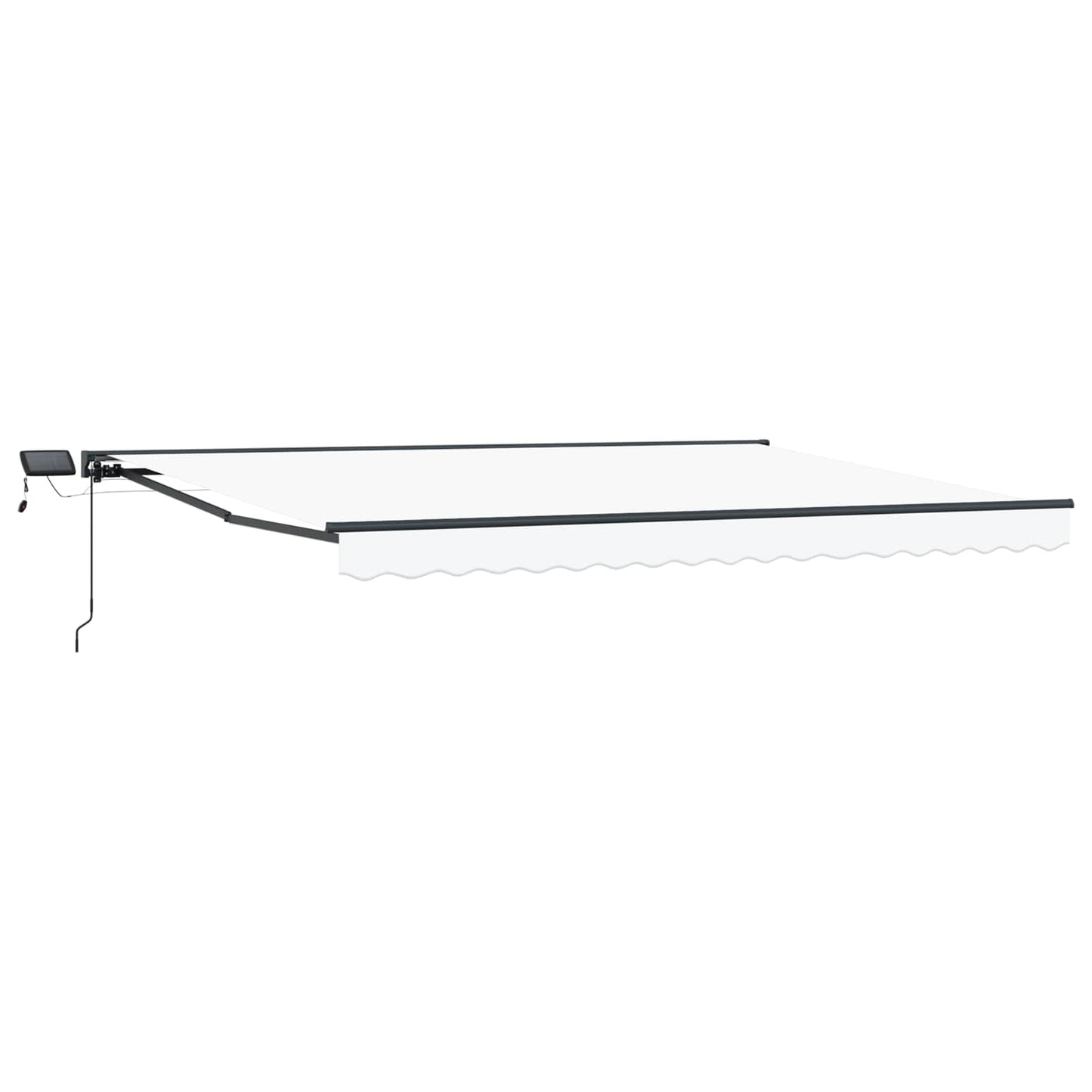vidaXL Manual Awning Frame with LEDs White and Anthracite 4 x 3.5 m