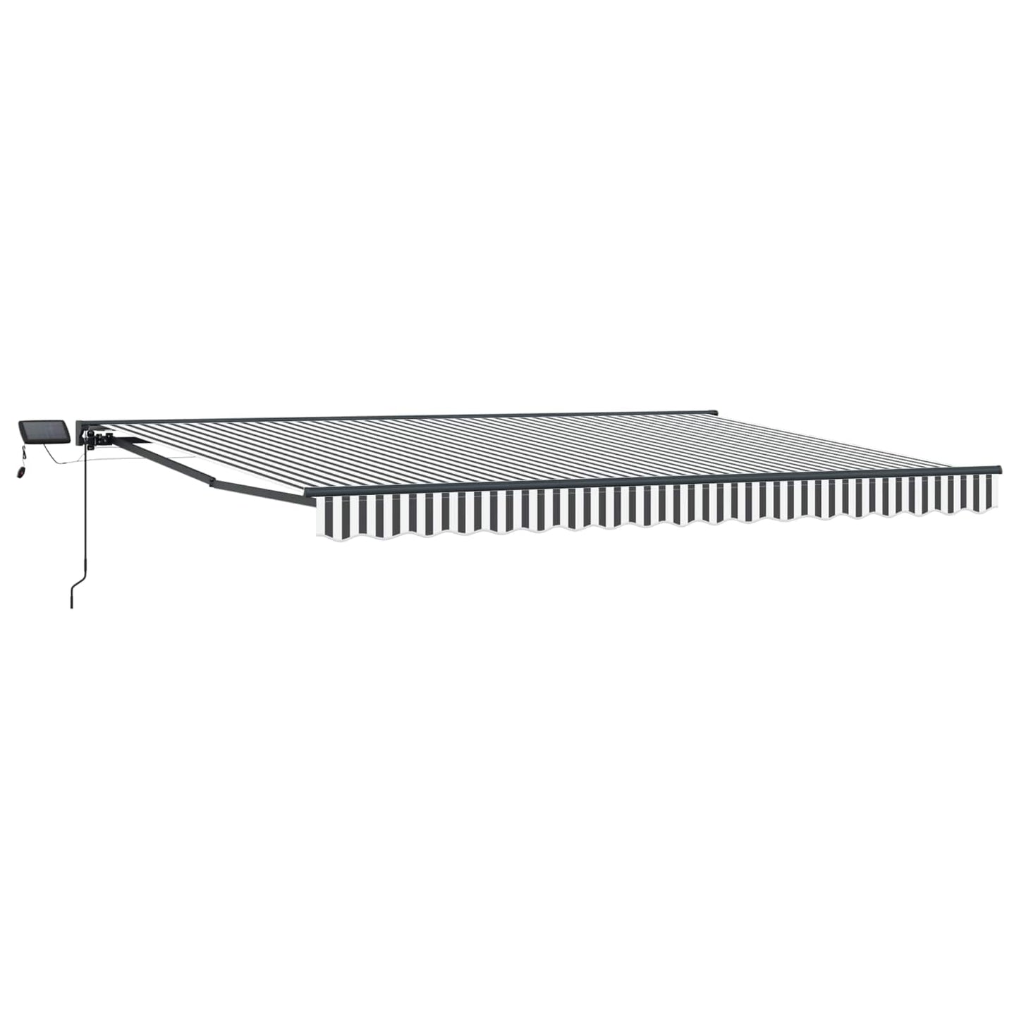 vidaXL Manual Awning Frame with LEDs Anthracite and White 4.5 x 3 m