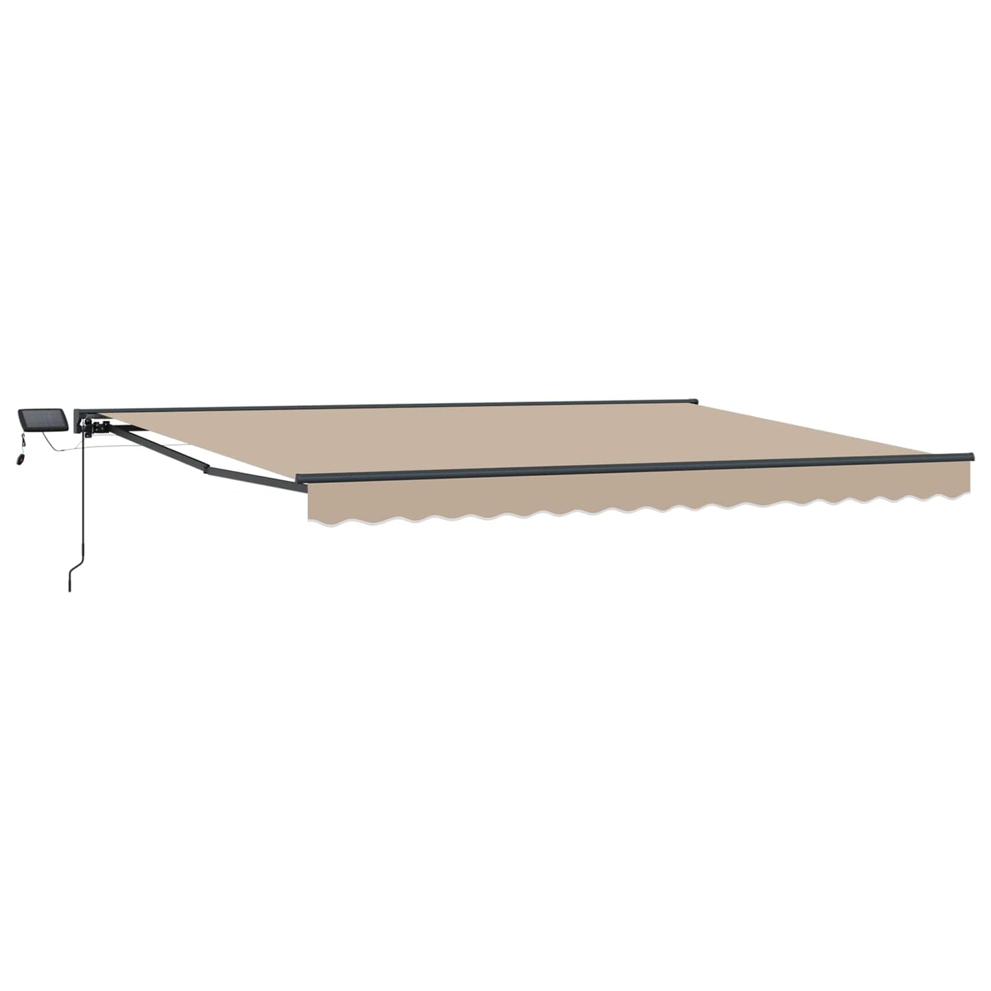 vidaXL Manual Awning Frame with LEDs Beige and Anthracite 4.5 x 3 m