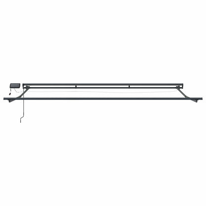 vidaXL Manual Awning Frame with LEDs Beige and Anthracite 4.5 x 3 m