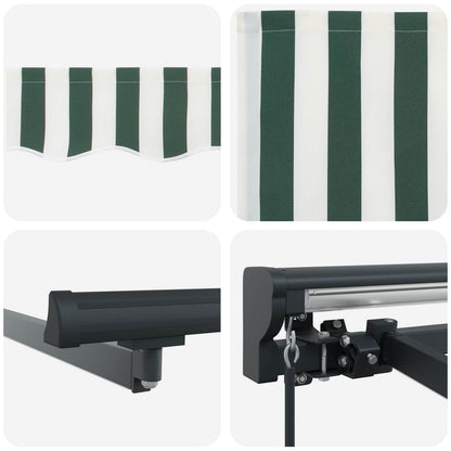 vidaXL Manual Awning Frame with LEDs 5 x 3 m Polyester with PU coating