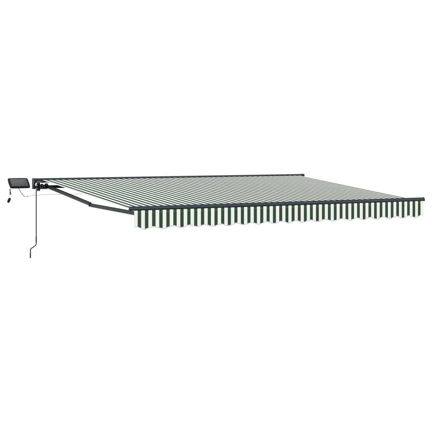 vidaXL Manual Awning Frame with LEDs 5 x 3 m Polyester with PU coating