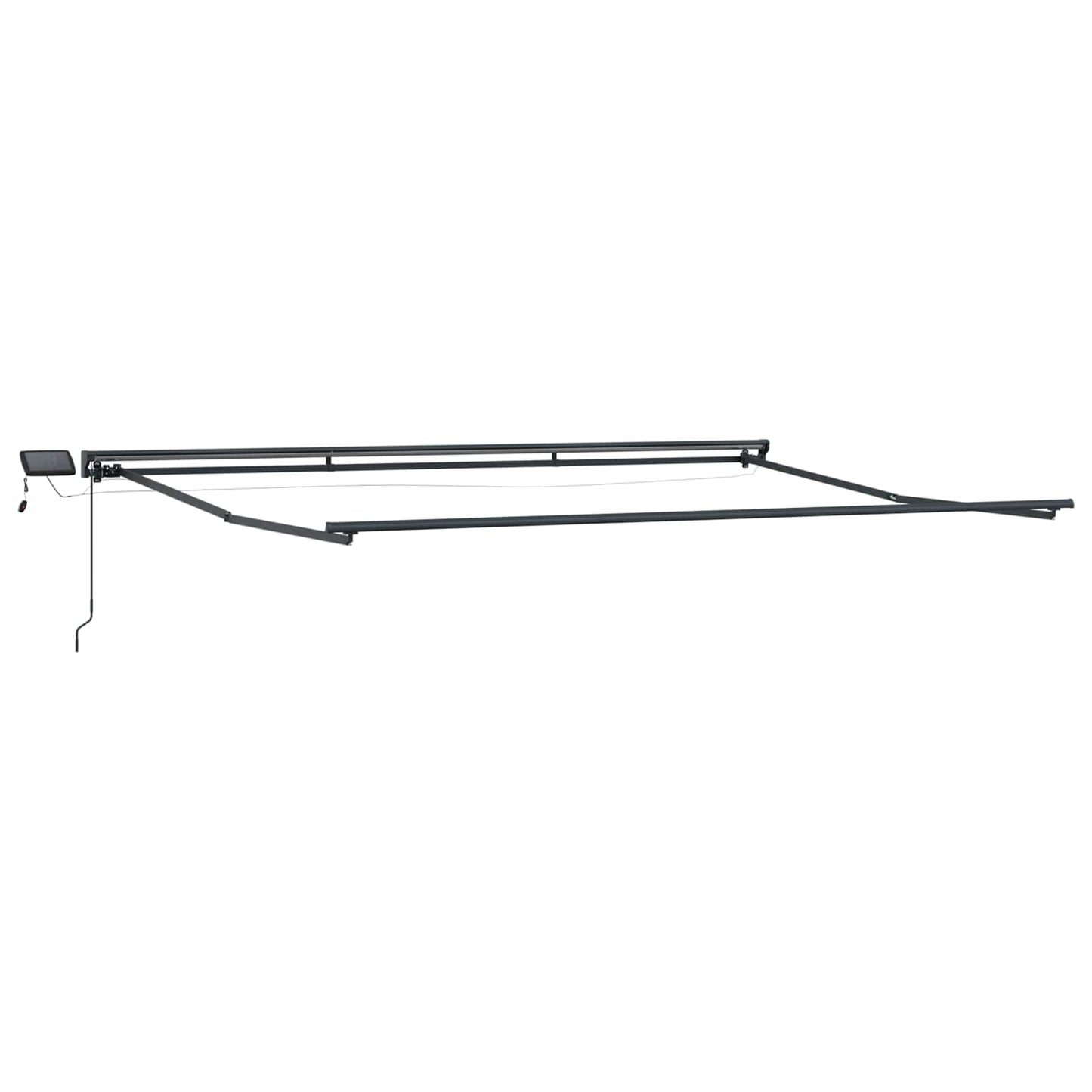 vidaXL Manual Awning Frame with LEDs 5 x 3 m Polyester with PU coating