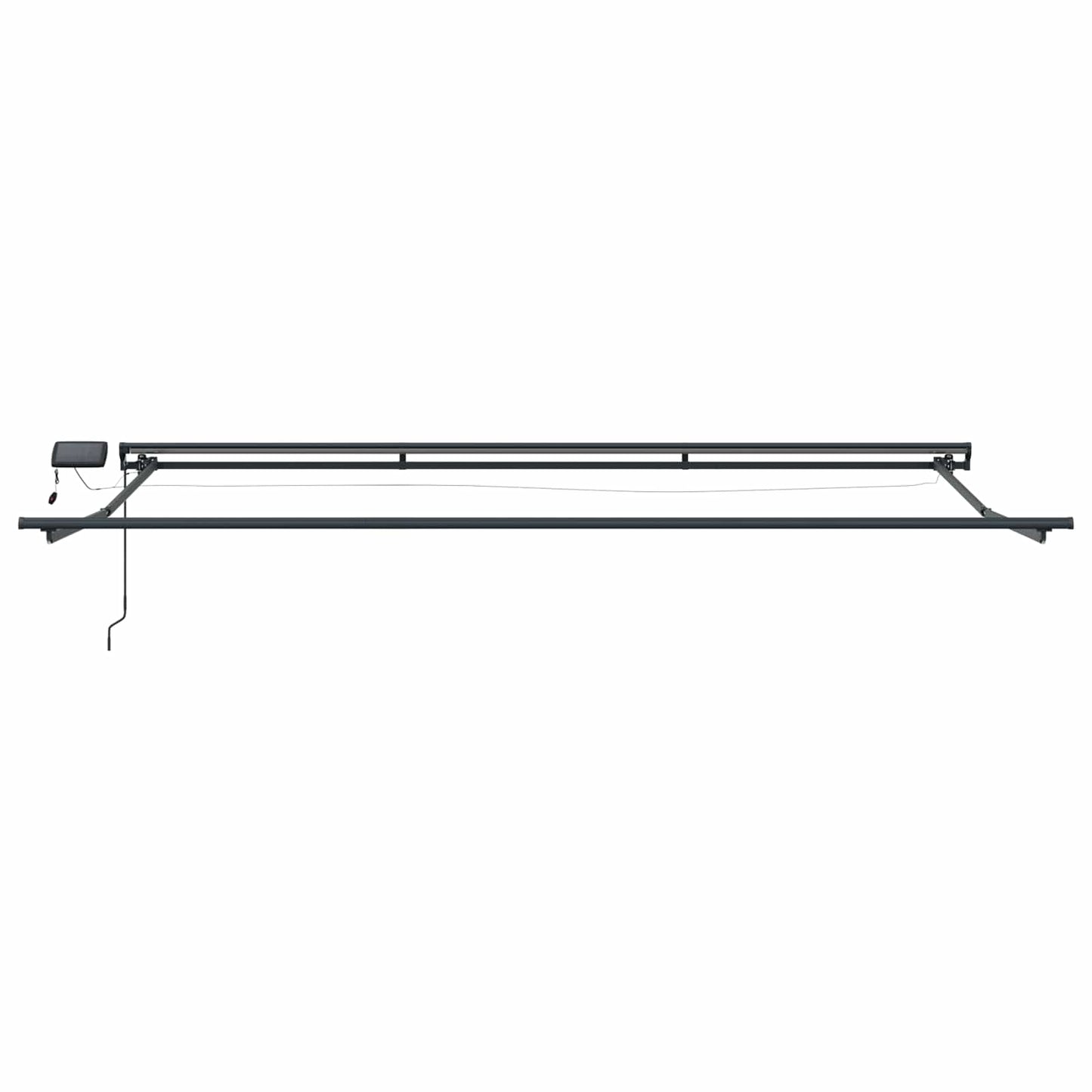vidaXL Manual Awning Frame with LEDs 5 x 3 m Polyester with PU coating