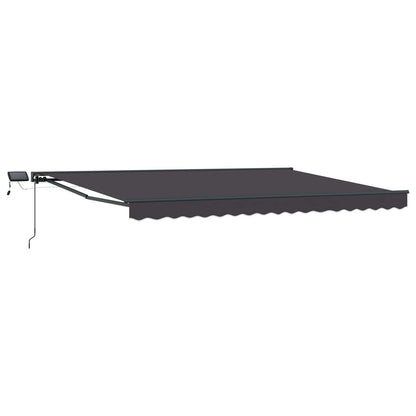 vidaXL Manual Awning Frame with LEDs Anthracite 5 x 3.5 m