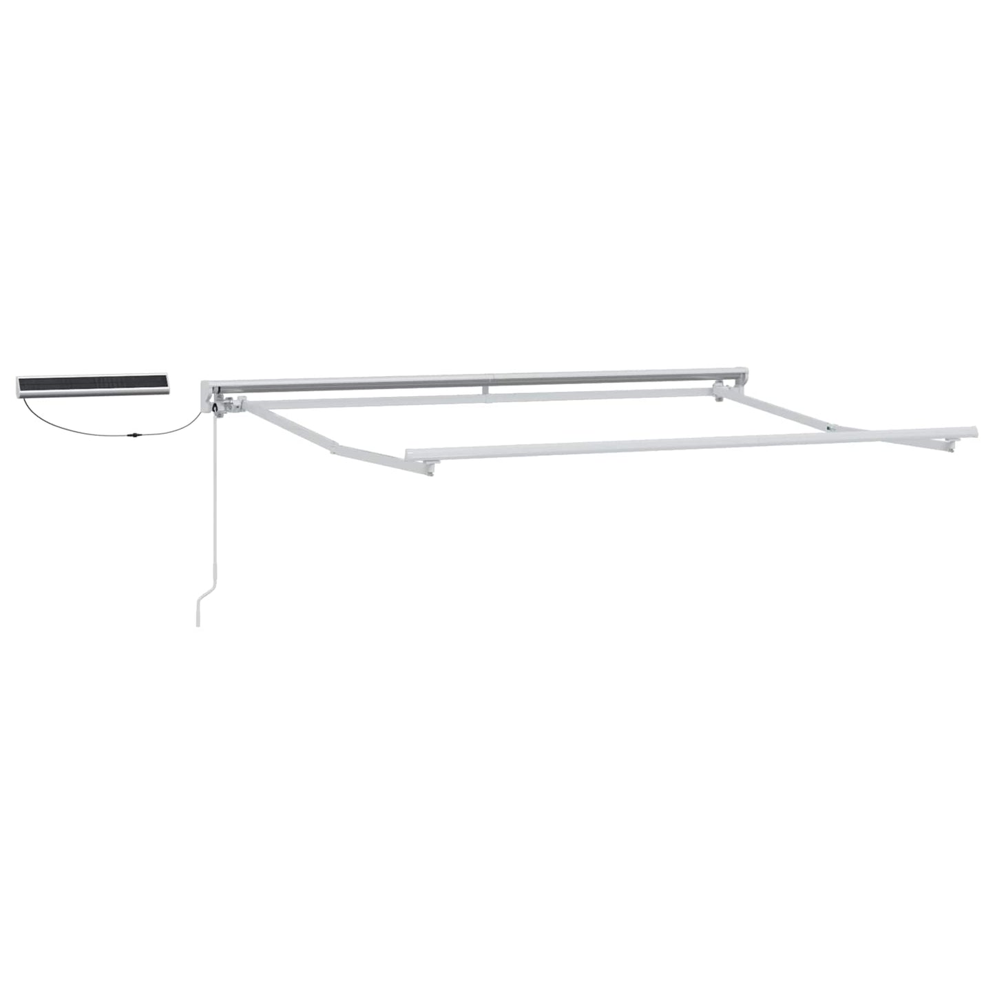vidaXL Electric Retractable Awning Red and White 2.5 x 2 m