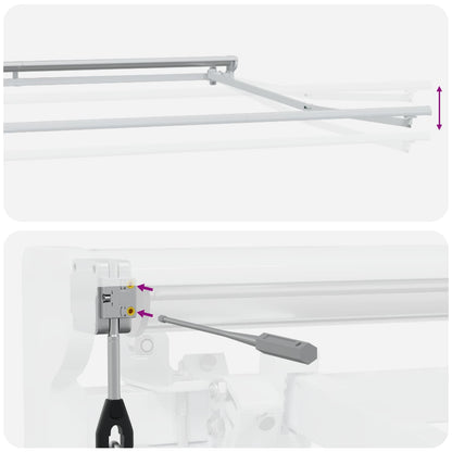 vidaXL Electric Retractable Awning Red and White 2.5 x 2 m
