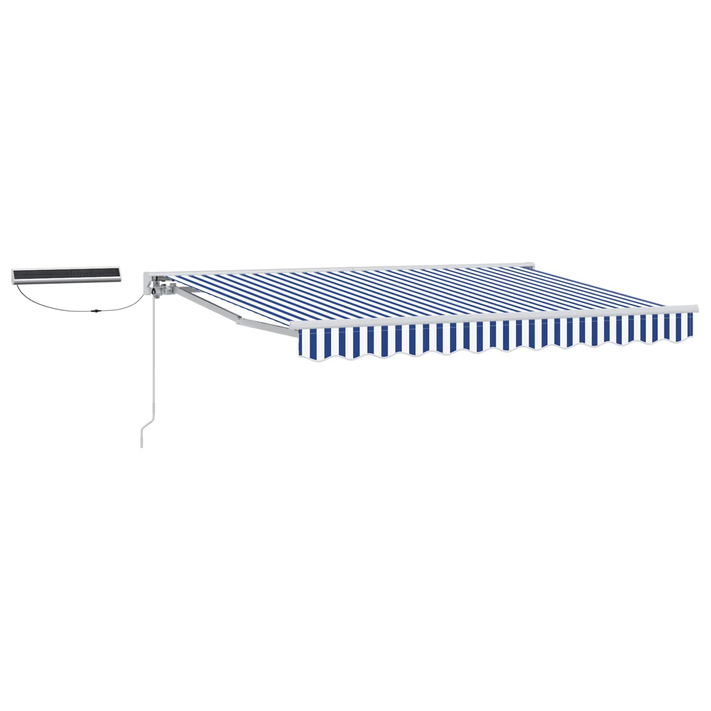 vidaXL Electric Retractable Awning Blue and White 3.5 x 2 m