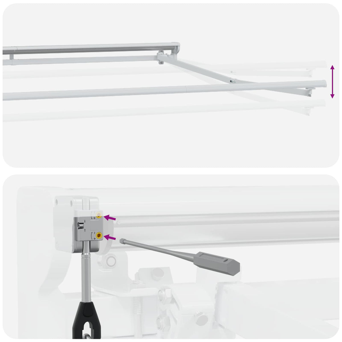 vidaXL Electric Retractable Awning Yellow and White 3.5 x 2 m