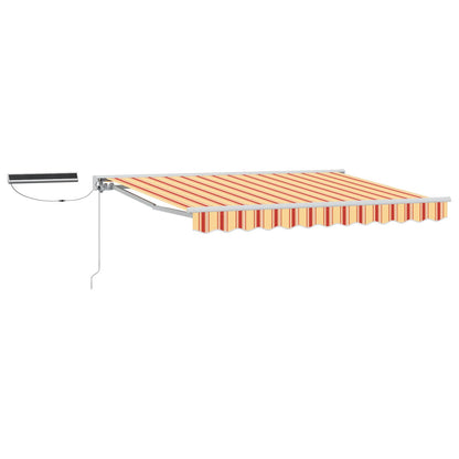 vidaXL Electric Retractable Awning Yellow, Orange and White 3.5 x 2 m