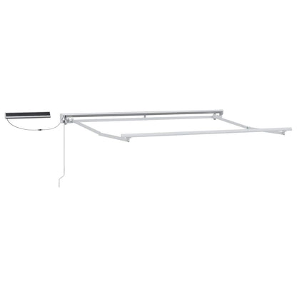 vidaXL Electric Retractable Awning Beige and White 3.5 x 2 m