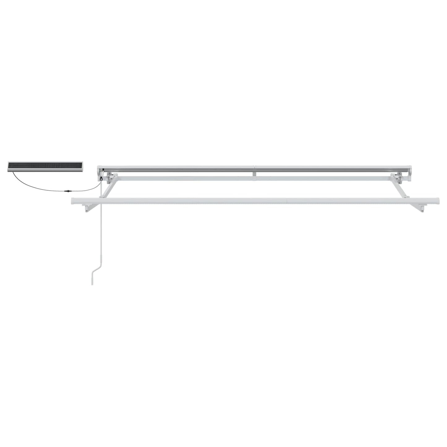 vidaXL Electric Retractable Awning Beige and White 3.5 x 2 m