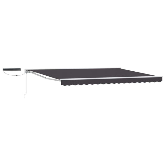 vidaXL Electric Retractable Awning White and Anthracite 4 x 2 m