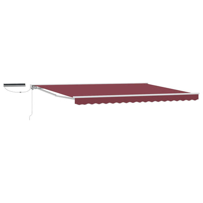 vidaXL Electric Retractable Awning Burgundy and White 4 x 2 m