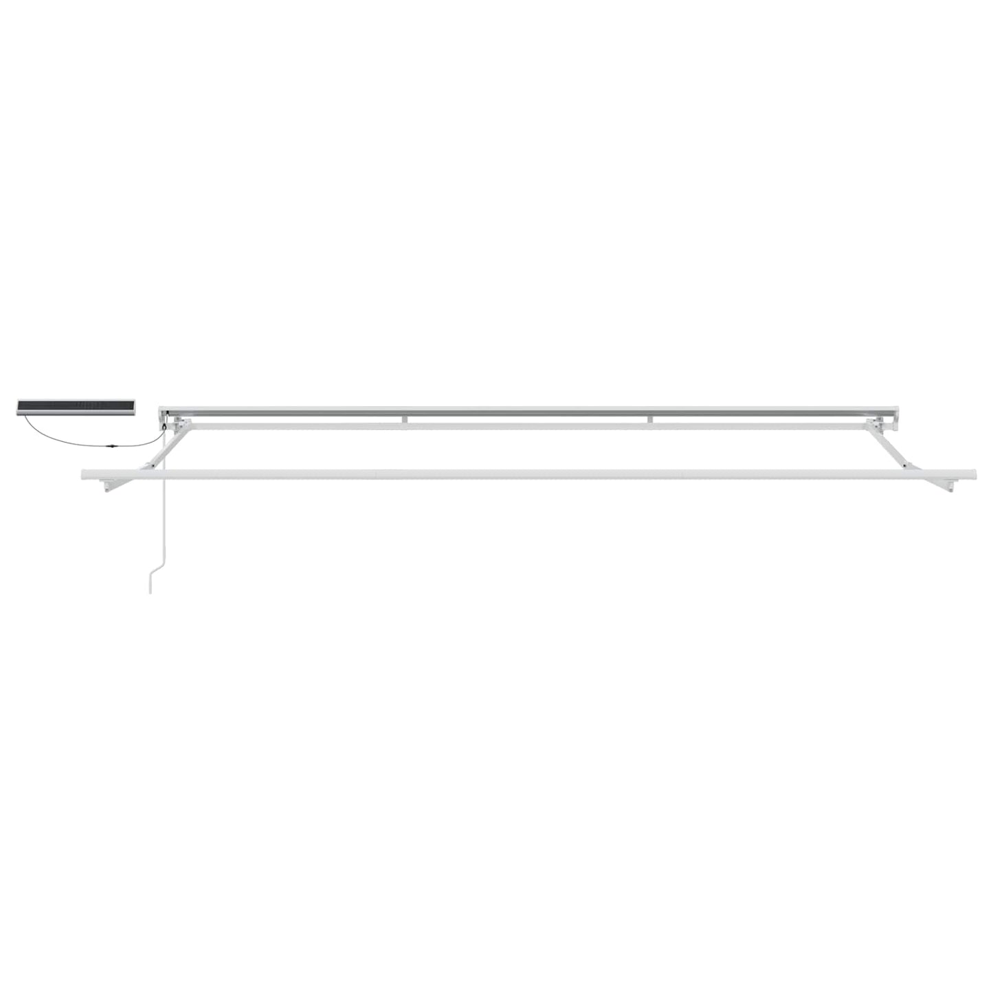 vidaXL Electric Retractable Awning Brown and White 4 x 2 m