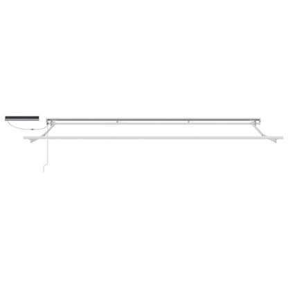 vidaXL Electric Retractable Awning Brown and White 4 x 2 m