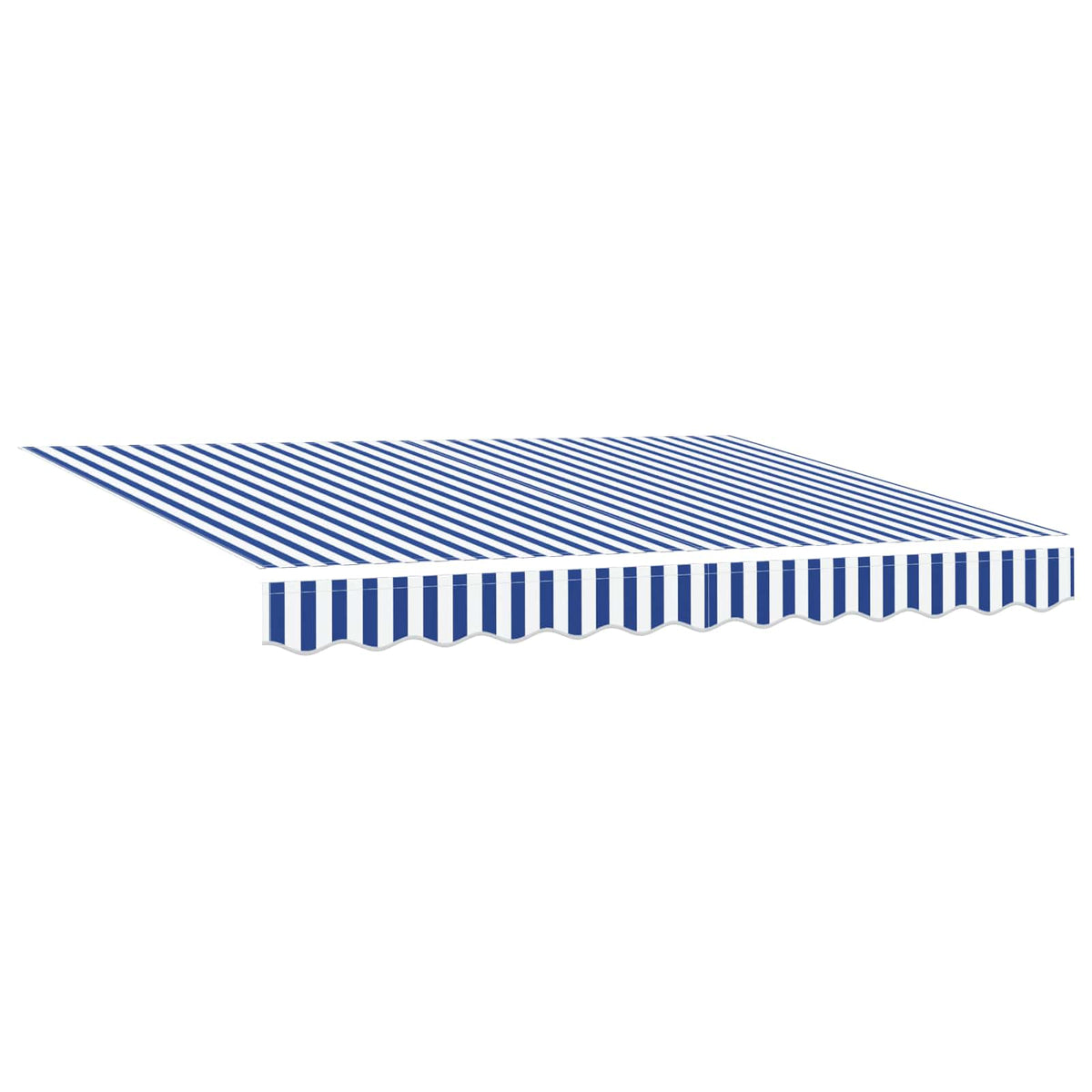 vidaXL Electric Retractable Awning Blue and White 3 x 2.5 m