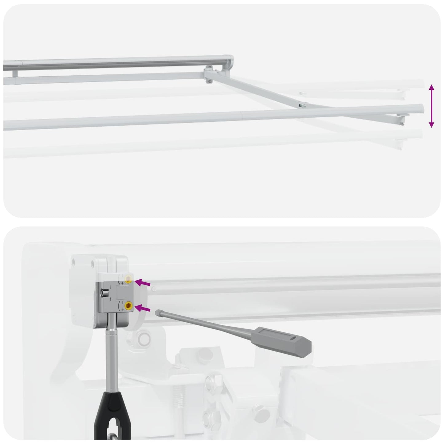 vidaXL Electric Retractable Awning Red and White 3 x 2.5 m
