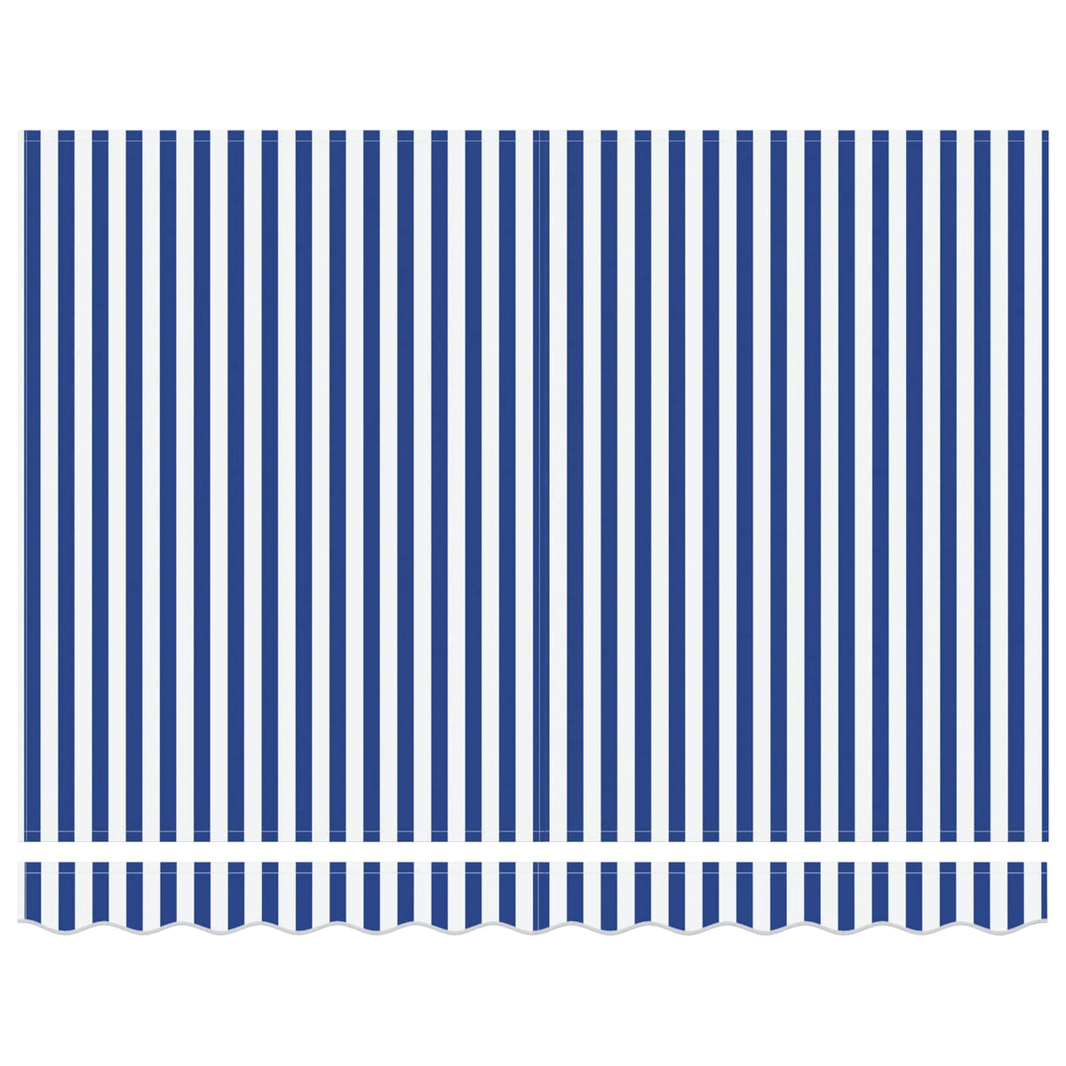 vidaXL Electric Retractable Awning Blue and White 3.5 x 2.5 m