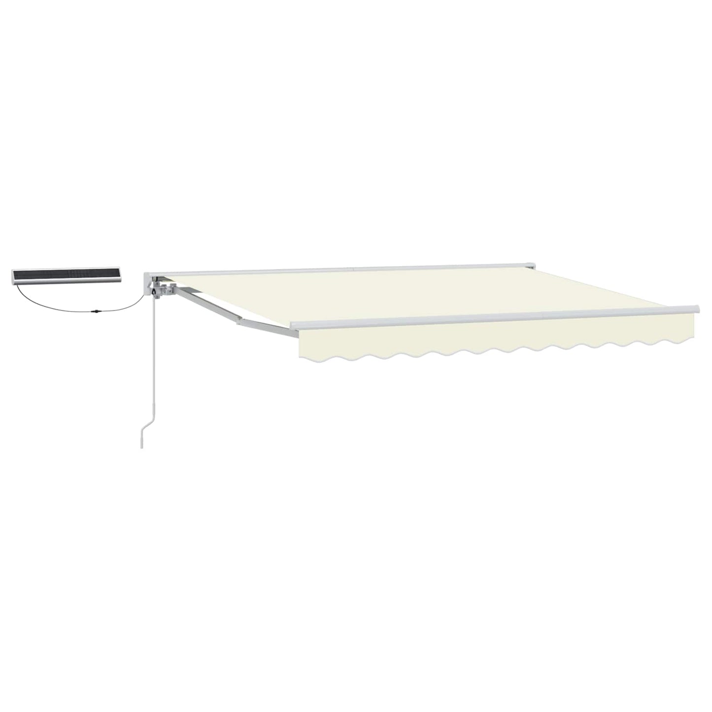 vidaXL Electric Retractable Awning Cream and White 3.5 x 2.5 m