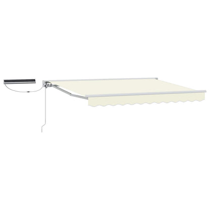 vidaXL Electric Retractable Awning Cream and White 3.5 x 2.5 m