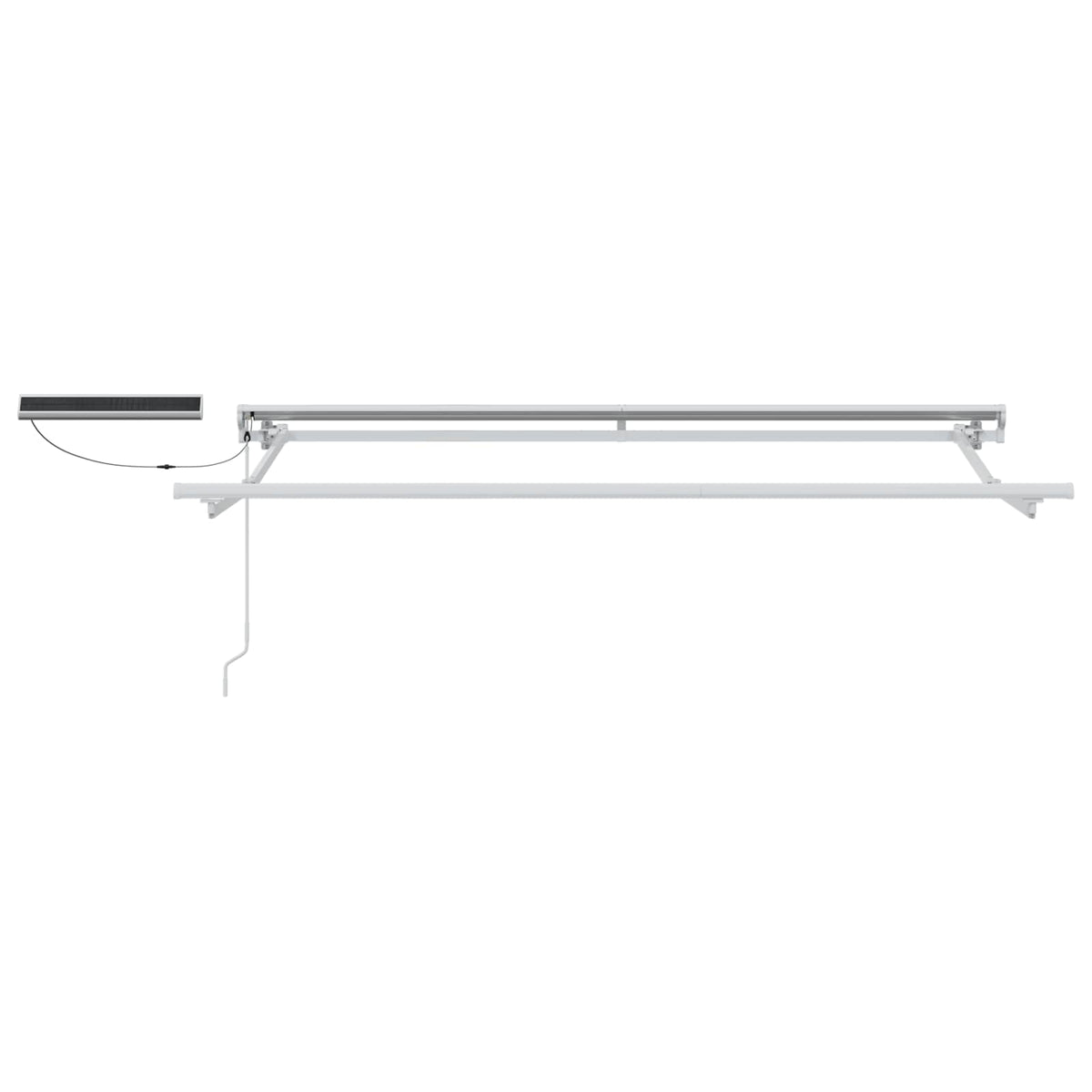vidaXL Electric Retractable Awning Yellow and White 3.5 x 2.5 m