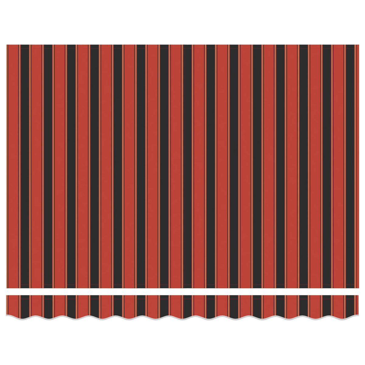vidaXL Electric Retractable Awning Orange, Black and White 3.5 x 2.5 m