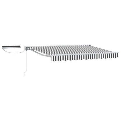 vidaXL Electric Retractable Awning Anthracite and White 3.5 x 2.5 m