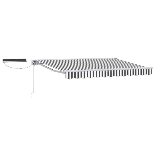 vidaXL Electric Retractable Awning Anthracite and White 3.5 x 2.5 m